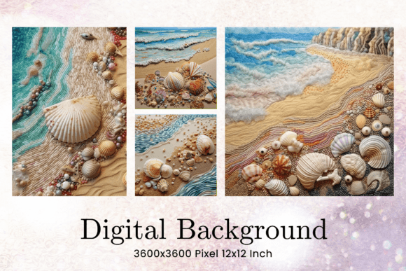 Beach Embroidery Sea Ocean Background Review