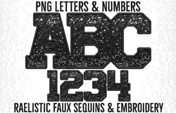 Black Faux Sequins Embroidery Letters Review