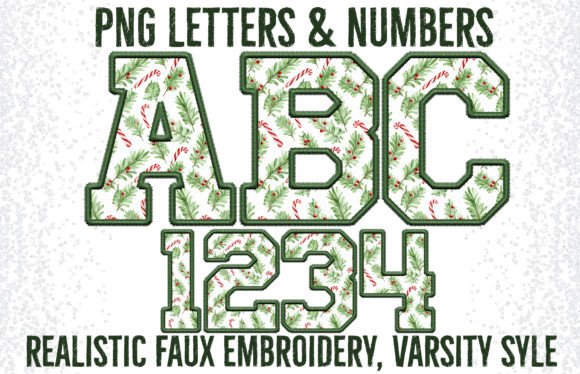Candy Cane Faux Embroidery Alpha Set Review