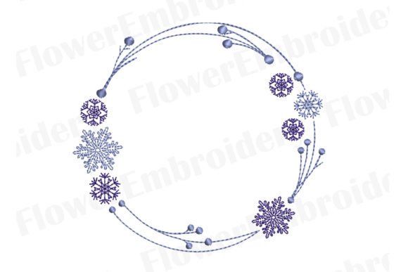 Christmas Wreath Machine Embroidery