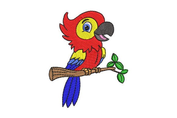 Colorful Macaw Parrot Embroidery Designs