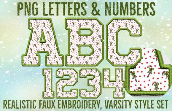Faux Embroidery Candy Cane Alpha Set Review