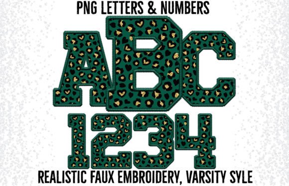 Green Leo Faux Glitter Embroidery PNG Review