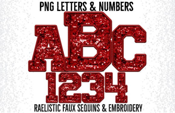 Red Faux Sequins Embroidery Alphabet Review