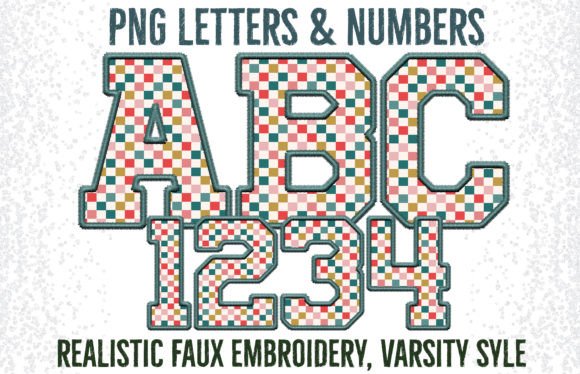 Retro Checkered Faux Embroidery Letters Review