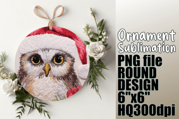 Xmas Embroidery Circle Art
